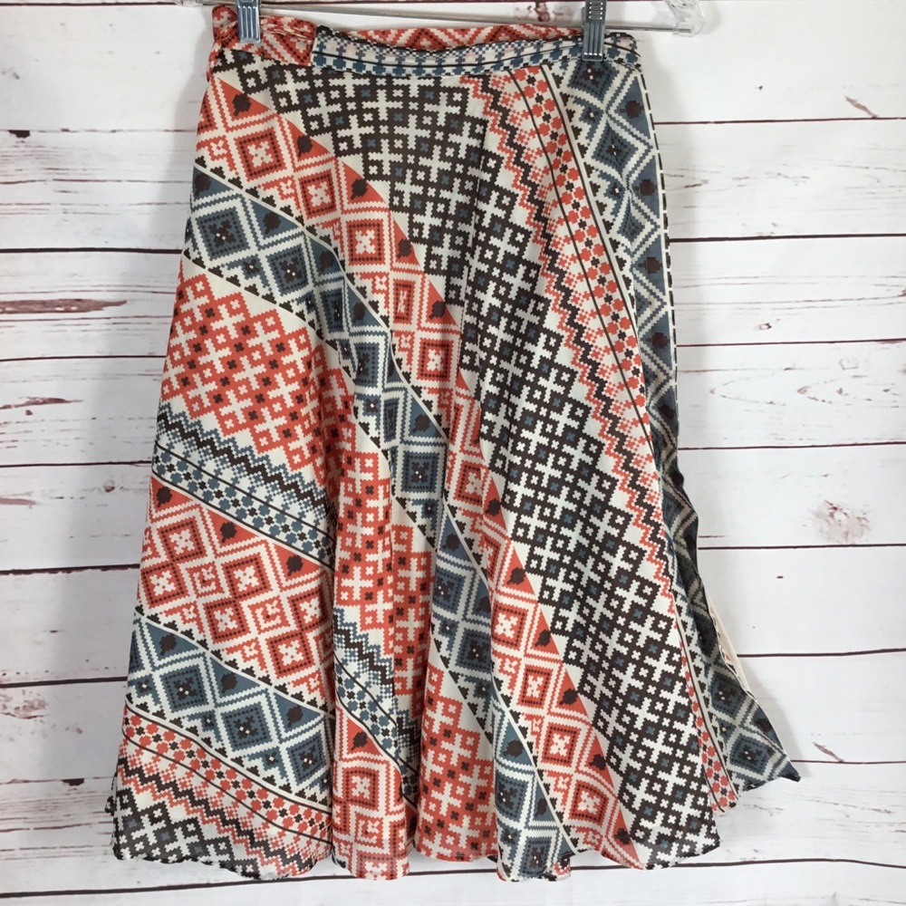 Willow & Clay Aztec Boho Wrap Skirt Women’s Size‎ Small Hippie Granola Western
